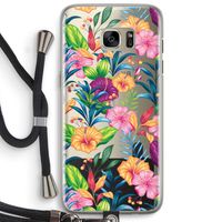 Tropisch 2: Samsung Galaxy S7 Edge Transparant Hoesje met koord