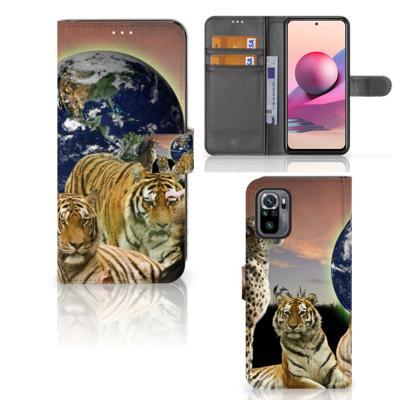 Xiaomi Redmi Note 10S | 10 4G | Poco M5s | Telefoonhoesje | Met pasjeshouder | Roofdieren