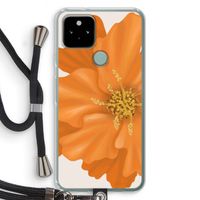 Orange Ellila flower: Pixel 5 Transparant Hoesje met koord Orange Ellila flower: Pixel 5 Transparant Hoesje met koord