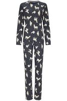 Grijze dames pyjama lamas Ally - thumbnail