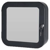 Bathroom Solutions Medicijnkastje - zwart - met spiegel en slot - 32 x 32 cm