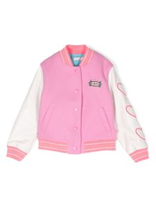 Billieblush veste bomber à patch logo - Rose