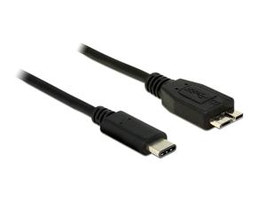Delock USB-kabel USB 3.2 Gen1 (USB 3.0 / USB 3.1 Gen1) USB-C stekker, USB-micro-B 3.0 stekker 1.00 m Zwart 83677