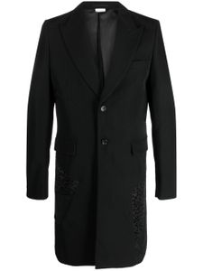 Comme des Garçons Homme Plus manteau imprimé à simple boutonnage - Noir