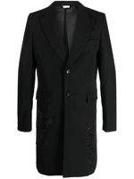 Comme des Garçons Homme Plus manteau imprimé à simple boutonnage - Noir