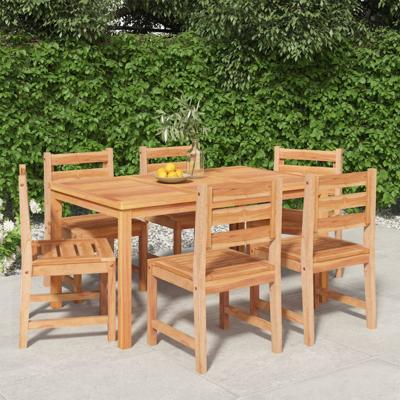 7-delige Tuinset massief teakhout