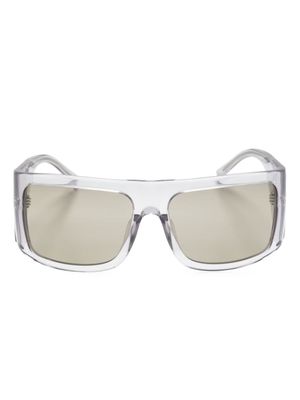 The Attico x Linda Farrow lunettes de soleil Andre oversize - Tons neutres