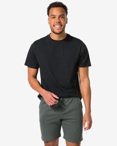 HEMA Heren T-shirt Regular Zwart (zwart)
