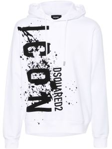 DSQUARED2 hoodie à motif Icon Splash - Blanc