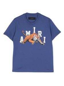 AMIRI KIDS t-shirt en coton à logo imprimé - Bleu