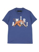 AMIRI KIDS t-shirt en coton à logo imprimé - Bleu