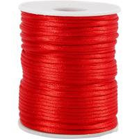 Creativ Company Satijnkoord, dikte 2 mm, rood, 50 m/ 1 rol