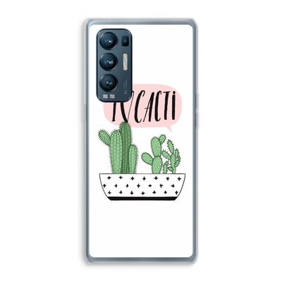 I love cacti: Oppo Find X3 Neo Transparant Hoesje