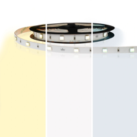 5 meter led strip dual white budget - 60 smd leds pm - 24v ip65