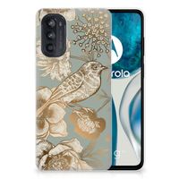 TPU Case voor Motorola Moto G52/G82 Vintage Bird Flowers - thumbnail