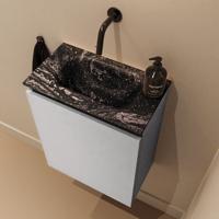 Toiletmeubel Mondiaz Ture Dlux | 40 cm | Meubelkleur Plata | Eden wastafel Lava Midden | Zonder kraangat - thumbnail