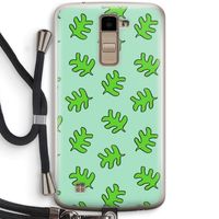 Groene blaadjes: LG K10 (2016) Transparant Hoesje met koord