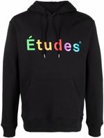 Etudes hoodie en coton à logo imprimé - Noir