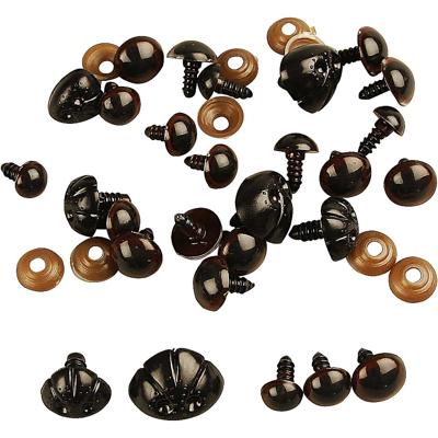 Creativ Company Teddybeer ogen & neuzen, d 10-15 mm, afm 15-25 mm, 130 div/ 1 doos