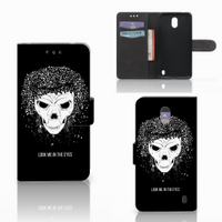 Telefoonhoesje met Naam Nokia 2 Skull Hair - thumbnail