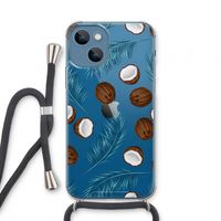 Kokosnoot roze: iPhone 13 mini Transparant Hoesje met koord