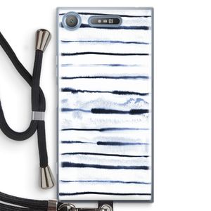 Ink Stripes: Sony Xperia XZ1 Transparant Hoesje met koord