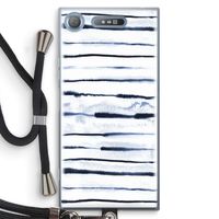 Ink Stripes: Sony Xperia XZ1 Transparant Hoesje met koord