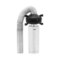 Luchtafvoerset - 50 cm actief koolfilter / pijpventilator / afvoerslang - 249,6 m³/h - Ø 102 mm uitlaat