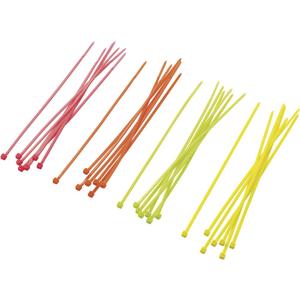 TRU COMPONENTS 1570922 ST150M Kabelbinder 150 mm 2.50 mm Neon-groen, Neon-oranje, Neon-geel, Neon-pink 80 stuk(s)