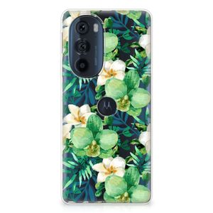 Motorola Edge 30 Pro TPU Case Orchidee Groen