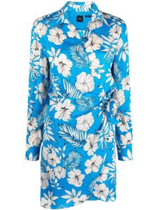 PINKO robe croisée à fleurs - Bleu