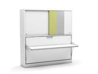 Eenpersoons opklapbed Academy met Bureau & kastruimte - Verde