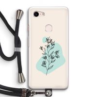 Violets are blue: Pixel 3 Transparant Hoesje met koord