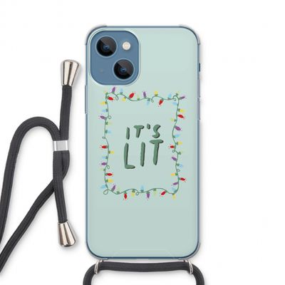 It's Lit: iPhone 13 Transparant Hoesje met koord