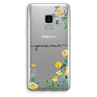 Gele bloemen: Samsung Galaxy S9 Transparant Hoesje
