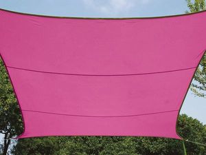 Perel schaduwdoek rechthoekig 4 x 2,9 m polyester fuchsia