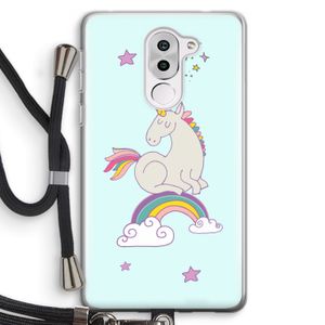 Regenboog eenhoorn: Honor 6X Transparant Hoesje met koord
