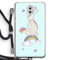 Regenboog eenhoorn: Honor 6X Transparant Hoesje met koord Regenboog eenhoorn: Honor 6X Transparant Hoesje met koord