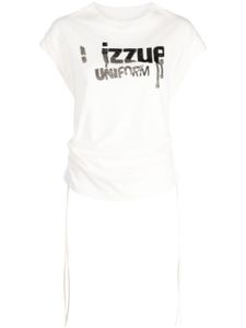 izzue t-shirt en coton à logo strassé - Blanc