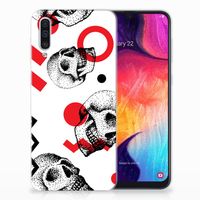 Silicone Back Case Samsung Galaxy A50 Skull Red - thumbnail