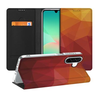 Stand Case voor Samsung Galaxy A26 Polygon Red Stand Case voor Samsung Galaxy A26 Polygon Red