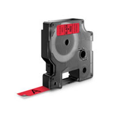 Huismerk DYMO D1 45017/S0720570 Labeltape 12mm Zwart op Rood