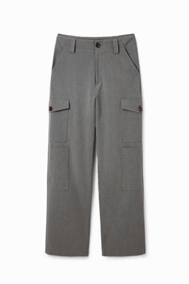 Wijde cargobroek - BLACK - XS