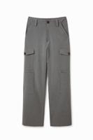 Wijde cargobroek - BLACK - XS