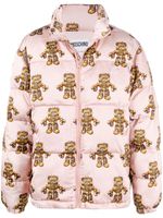 Moschino doudoune à imprimé graphique - Rose