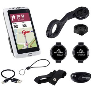 Sigma ROX 12.1 EVO Sensor Set - White Fietsnavigatie Fietsen Europa Bluetooth, GPS, GLONASS