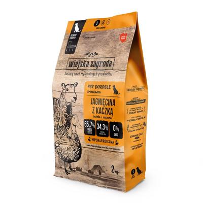WIEJSKA ZAGRODA Lamb with duck S - droog hondenvoer - 2kg