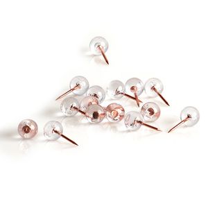 Zeller punaises - set 25x - rose goud - rond - voor prikbord   -