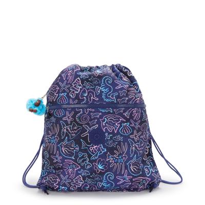 Kipling Supertaboo large drawstring bag-Disco Fish