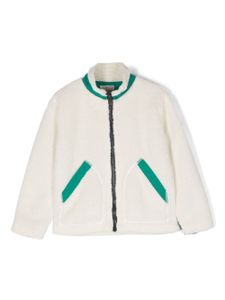 Woolrich Kids veste bomber zippée à empiècements contrastants - Blanc